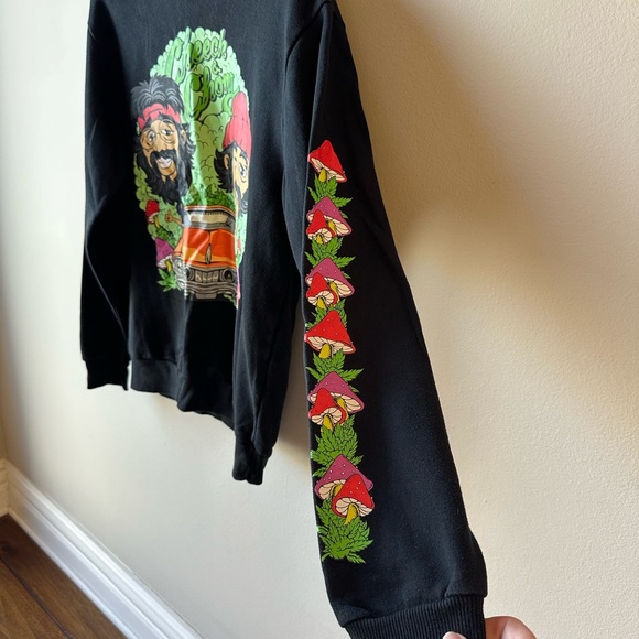Cheech and Chong Graphic Black Sweatshirt - Picture 3 of 6